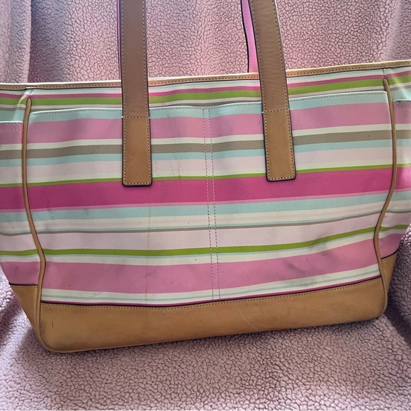 Coach Striped Tote Diaper Bag - Picture 6 of 15